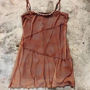 Urban Outfitters mini brown pattern dress w/ lettuce trio top & bottom
